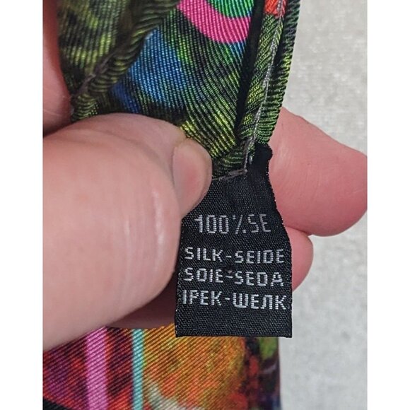 Lorenzo Vittani Bright Rainbow Abstract Square Scarf - Picture 3 of 7